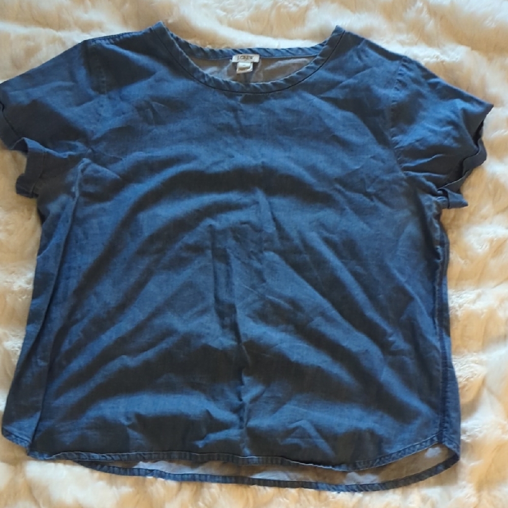 J. Crew Blue Short Sleeve Top
